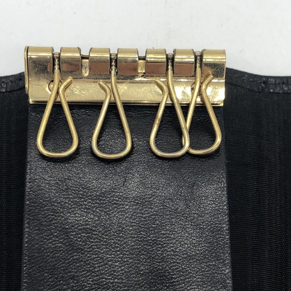 CHANEL Black Caviar Leather 6 Key Holder Case Wallet with Pouch - 4.24"x2.75" - Picture 8 of 16